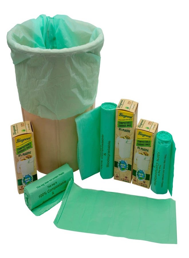 Biogreen Garbage Bag | 18 x 19 (In inches) single pack Small Size |15 Bags in each Roll | Compostable Garbage Bag | Earth Safe - Image 5